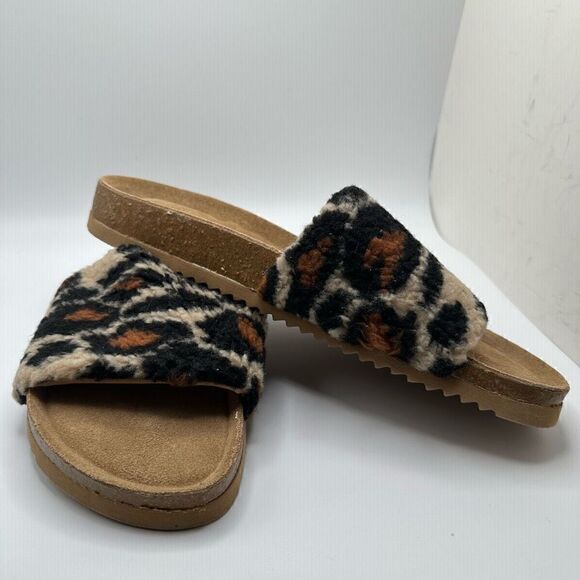 CUSHIONAIRE Women's Cork footbed Slide Sandal with +Comfort 11 LEOPARD - Picture 7 of 8